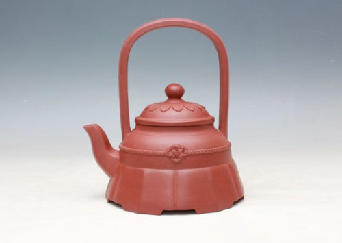 陈淑芬紫砂壶 裙花提梁 