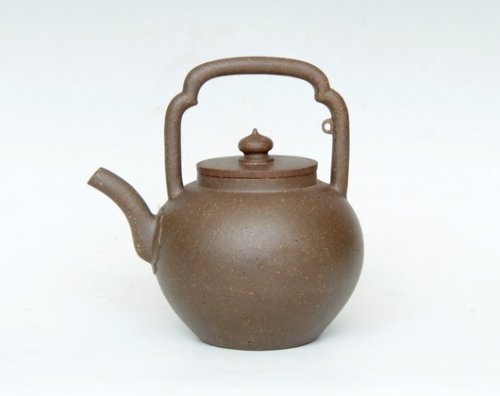 黄伟忠紫砂壶 吴径提梁（全手工） 