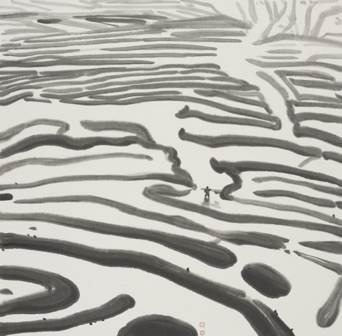 吴鸣紫砂壶 太湖清韵( 四尺对开） 