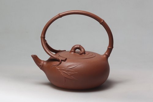 周仪赟紫砂壶 逸竹提梁 