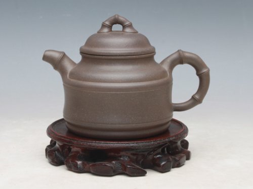 殷阿根紫砂壶 圆竹鼎 