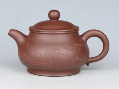 潘雪峰紫砂壶 潘壶  容量：200cc  泥料：小红泥 