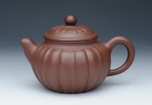 吴卫军紫砂壶 葵仿古 清水泥 