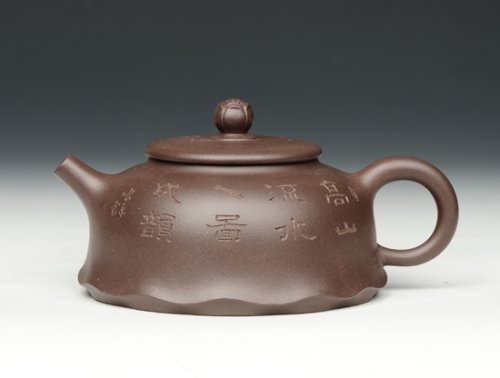 窦锋紫砂壶 莲影壶 