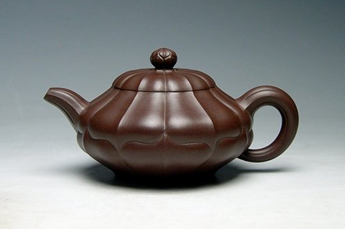 周建英紫砂壶 合菱壶 