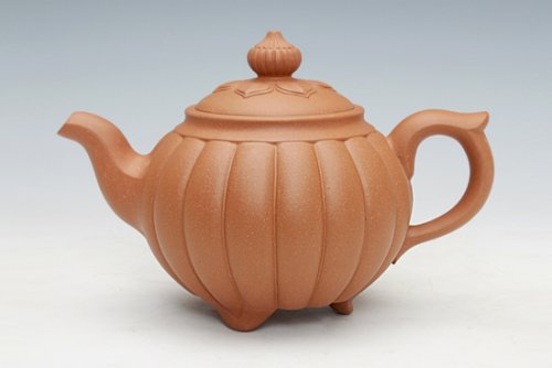 朱菊华紫砂壶 三脚荣华 