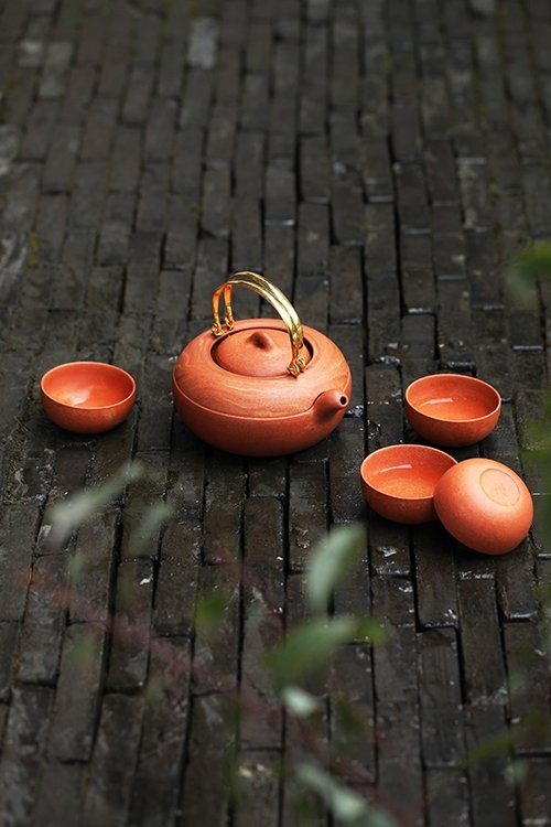 江建翔紫砂壶 博爱组壶 