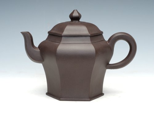 眭龙俊紫砂壶 六方宫灯（高黑泥） 