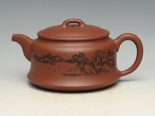 严志军紫砂壶 钟玉壶   泥料：原矿清水泥  容量：320cc 