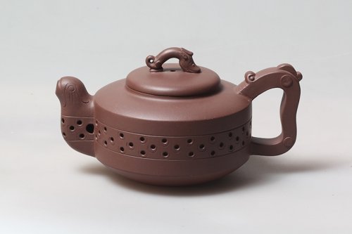 强建红紫砂壶 玲珑 