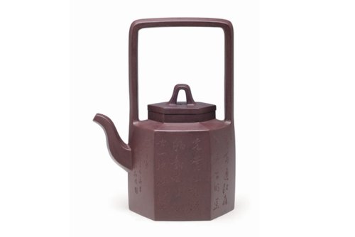 徐建平紫砂壶 六方提梁 
