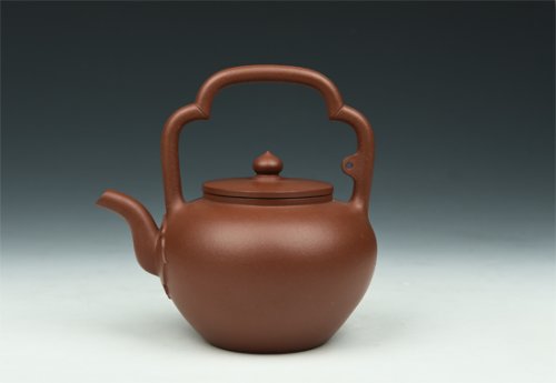 吴欢(大)紫砂壶 吴径提梁 