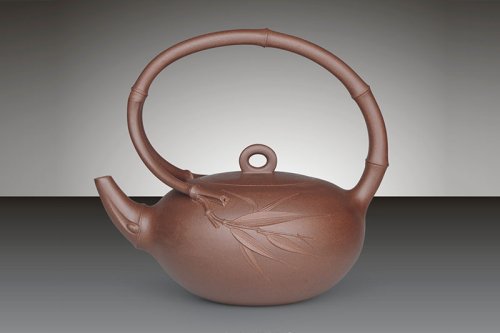 施云峰紫砂壶 春竹提梁壶 