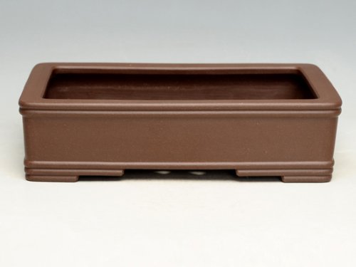 邵文紫砂壶 五线长方盆 