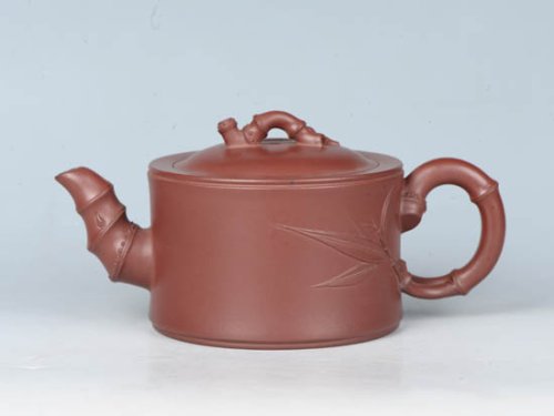 周庚大紫砂壶 竹段 