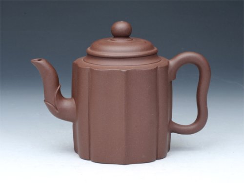 蒋方良紫砂壶 菱花壶 