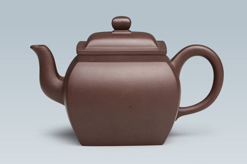 曹建国紫砂壶 长方高礅 