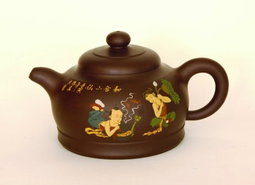 陈正初紫砂壶 大富贵（彩绘）420cc 