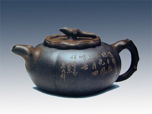 吴云根紫砂壶 双柿壶 