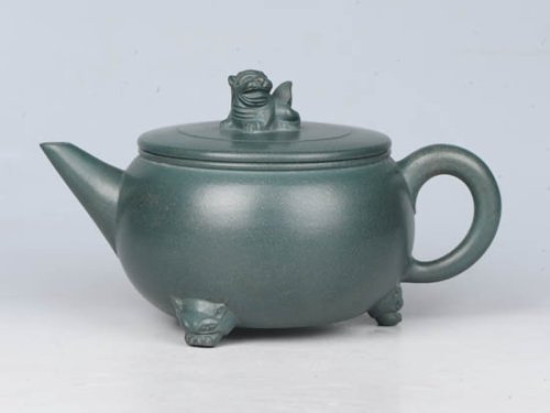 周庚大紫砂壶 狮墩 