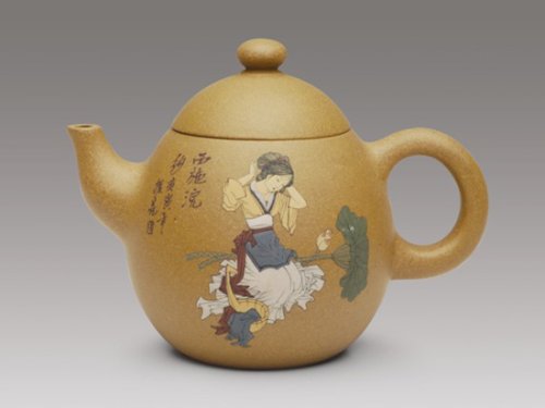 许敏芳紫砂壶 彩绘龙蛋 