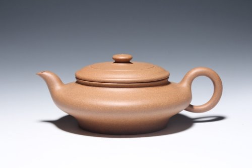 蒋小砂紫砂壶 虚扁 