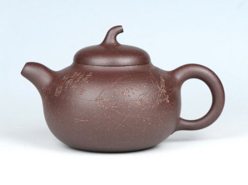 王文娟紫砂壶 茄段3 