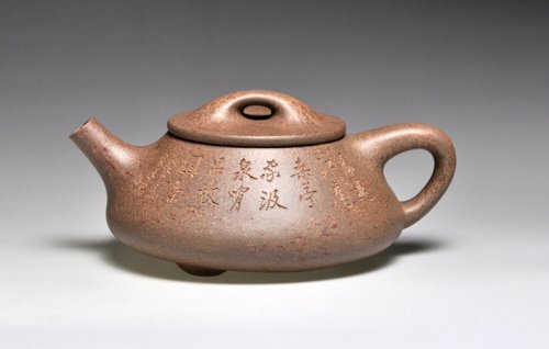 吴建平紫砂壶 全手工《石瓢》泥料：段泥  容量：480cc 