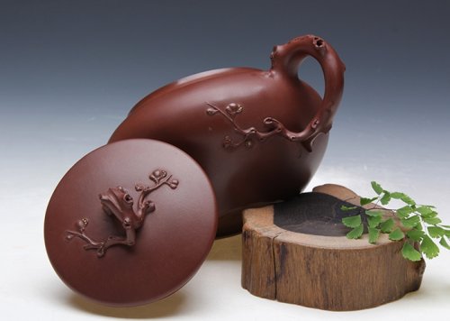 高建中紫砂壶 梅雪争春系列  