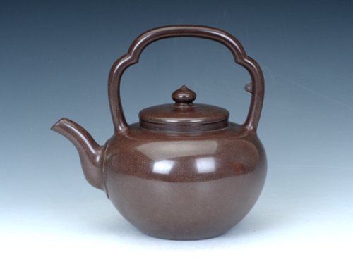 周奇鸣紫砂壶 吴经提梁 