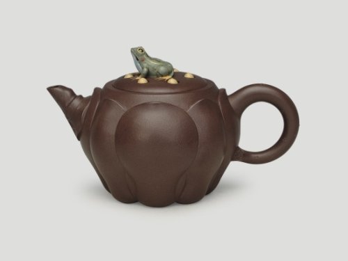 吴建军紫砂壶 青蛙莲子 