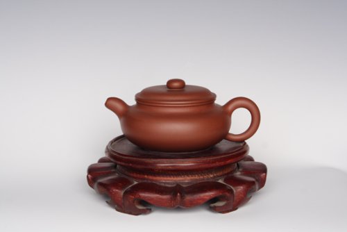 范新芳紫砂壶 扁仿古 