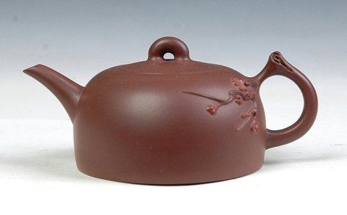 汪叶紫砂壶 含笑壶 