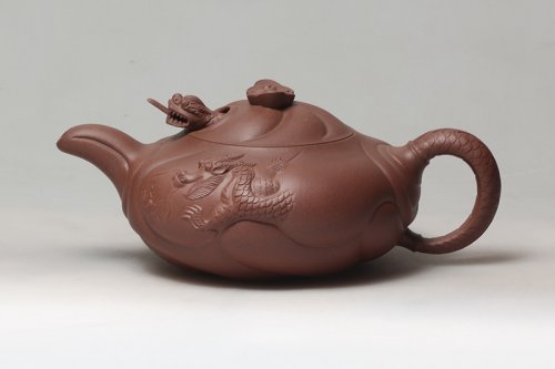 余志平紫砂壶 鱼化龙 