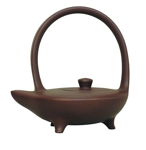 范荷紫砂壶 彩虹提梁 