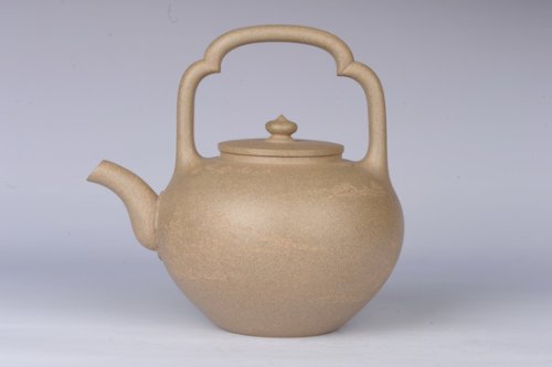 周可明紫砂壶 吴径提梁 