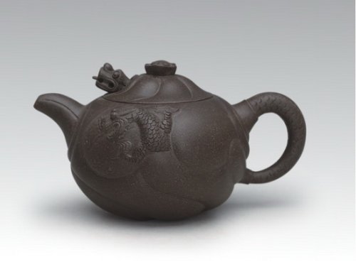 周惠琴紫砂壶 鱼化龙 