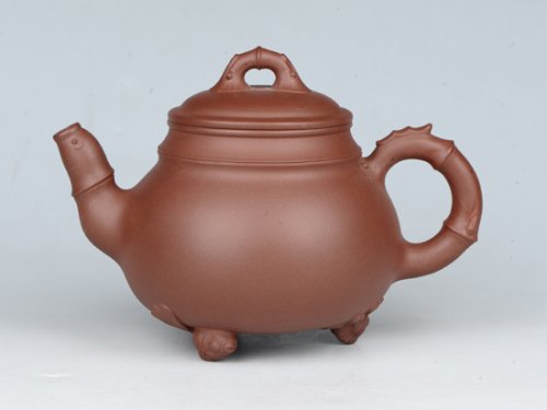 潘雪峰紫砂壶 鱼乐 容量：300cc 泥料：底槽清 