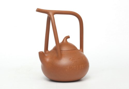 郑心青紫砂壶 匏瓜提梁 300CC 