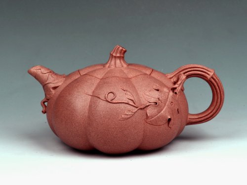 雷旭梅紫砂壶 南瓜壶 