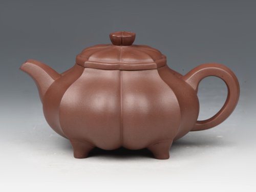 董建忠紫砂壶 四蹄葵菱 