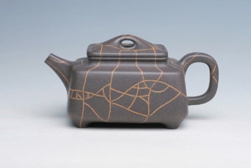 谢永新紫砂壶 牛盖四方 