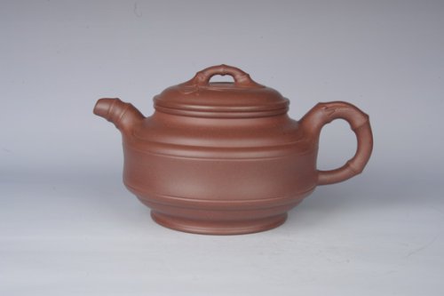 周可明紫砂壶 双线竹鼓 