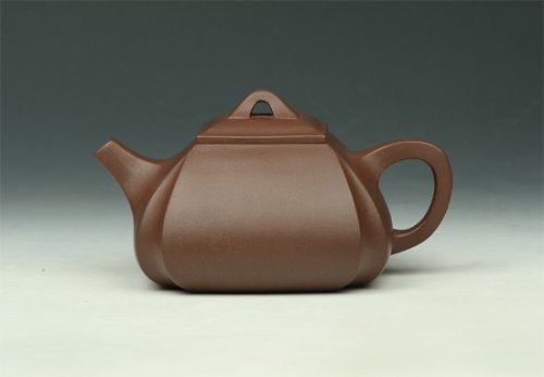 羊玉琴紫砂壶 抽角石瓢 