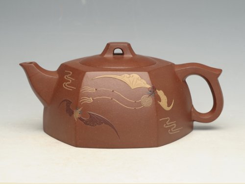 邵慧琴紫砂壶 六方井栏 容量：380cc 