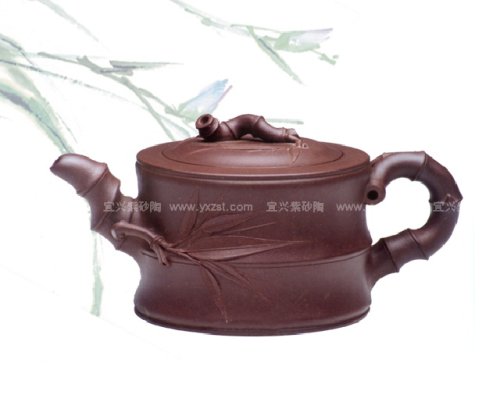 季益顺紫砂壶 上竹段 