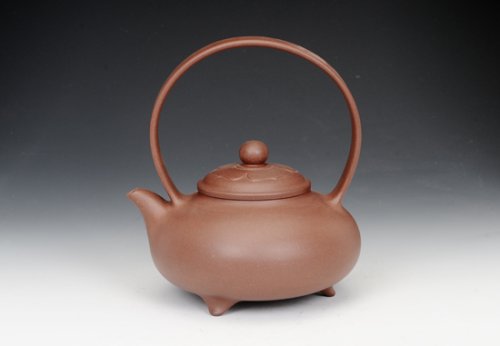 庄涵紫砂壶 玉带提梁 