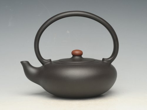 邵文紫砂壶 一粒珠提梁 