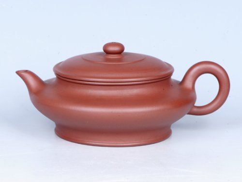 吴耀清紫砂壶 虚扁壶 