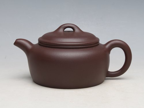 殷阿根紫砂壶 扁墩 